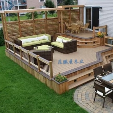 防腐木陽臺小景 防腐木陽臺小景